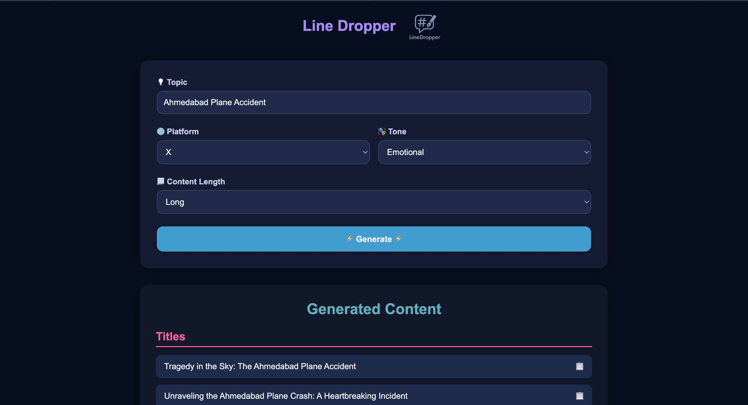 Line Dropper